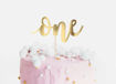 Picture of CAKE TOPPER ONE GOLD 19CM